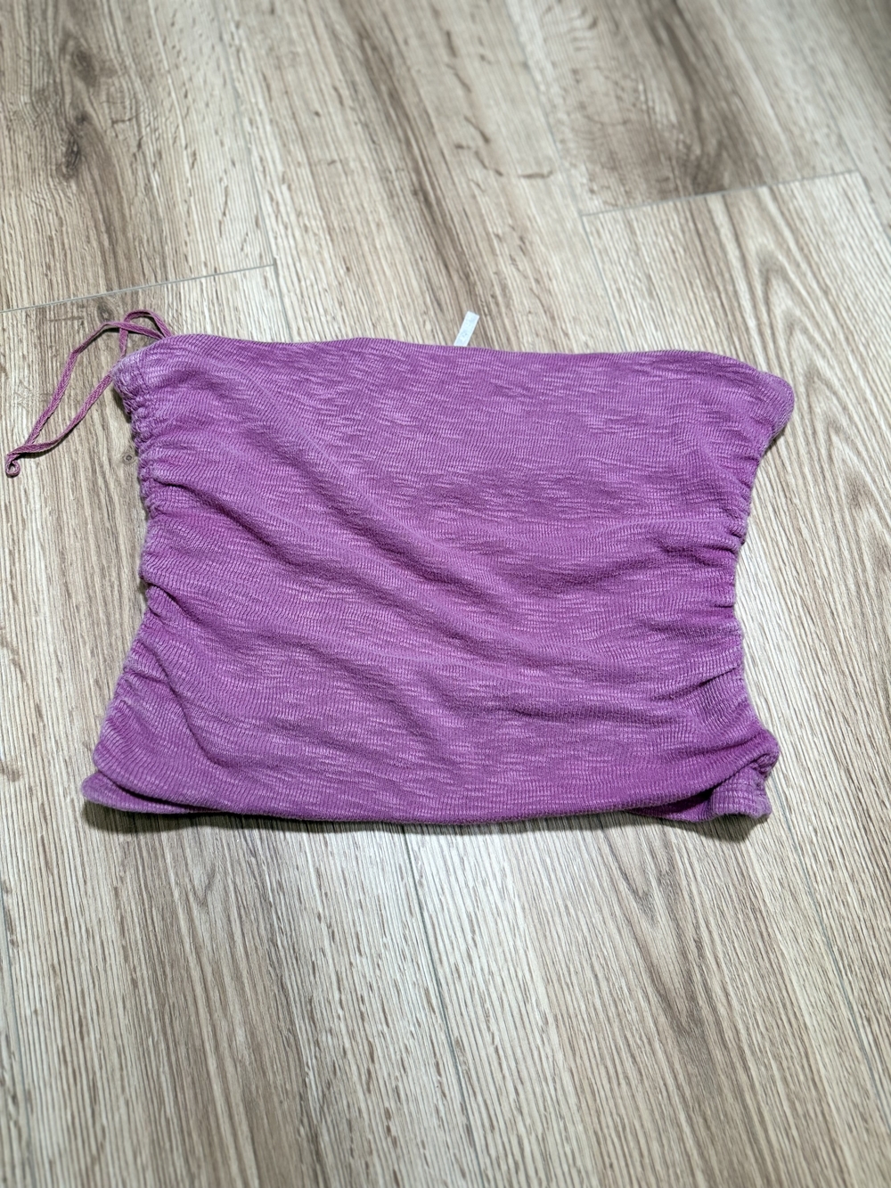 Free People Pink Ruched Strapless Tube Camisole